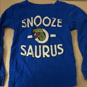 🔥5 for 20🔥 carter’s Blue Dinosaur Kids Shirt long skeve 4T/4A